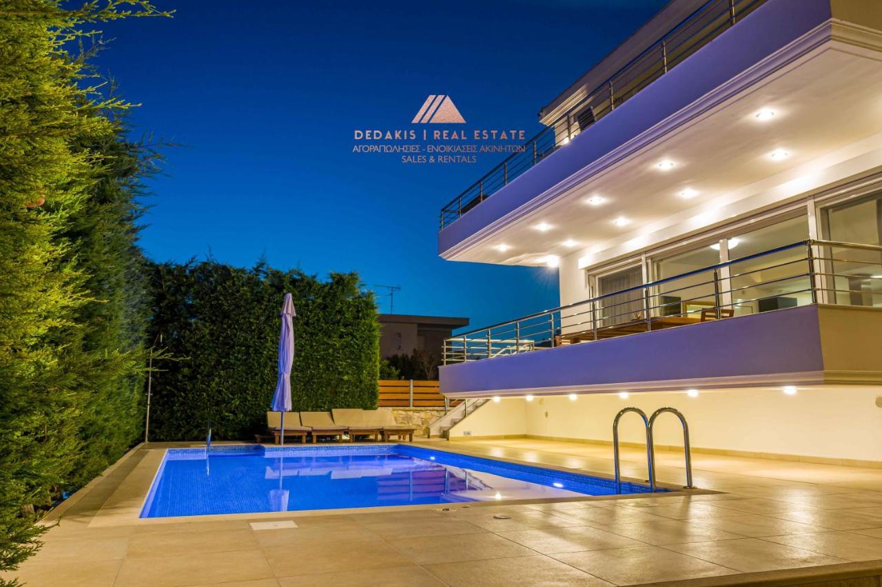 Luxury Villa Loutraki With Private Heated Pool Ngoại thất bức ảnh